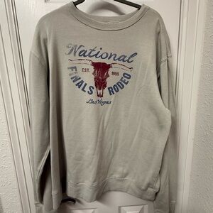National Finals Rodeo Las Vegas Graphic Sweatshirt - Light Gray